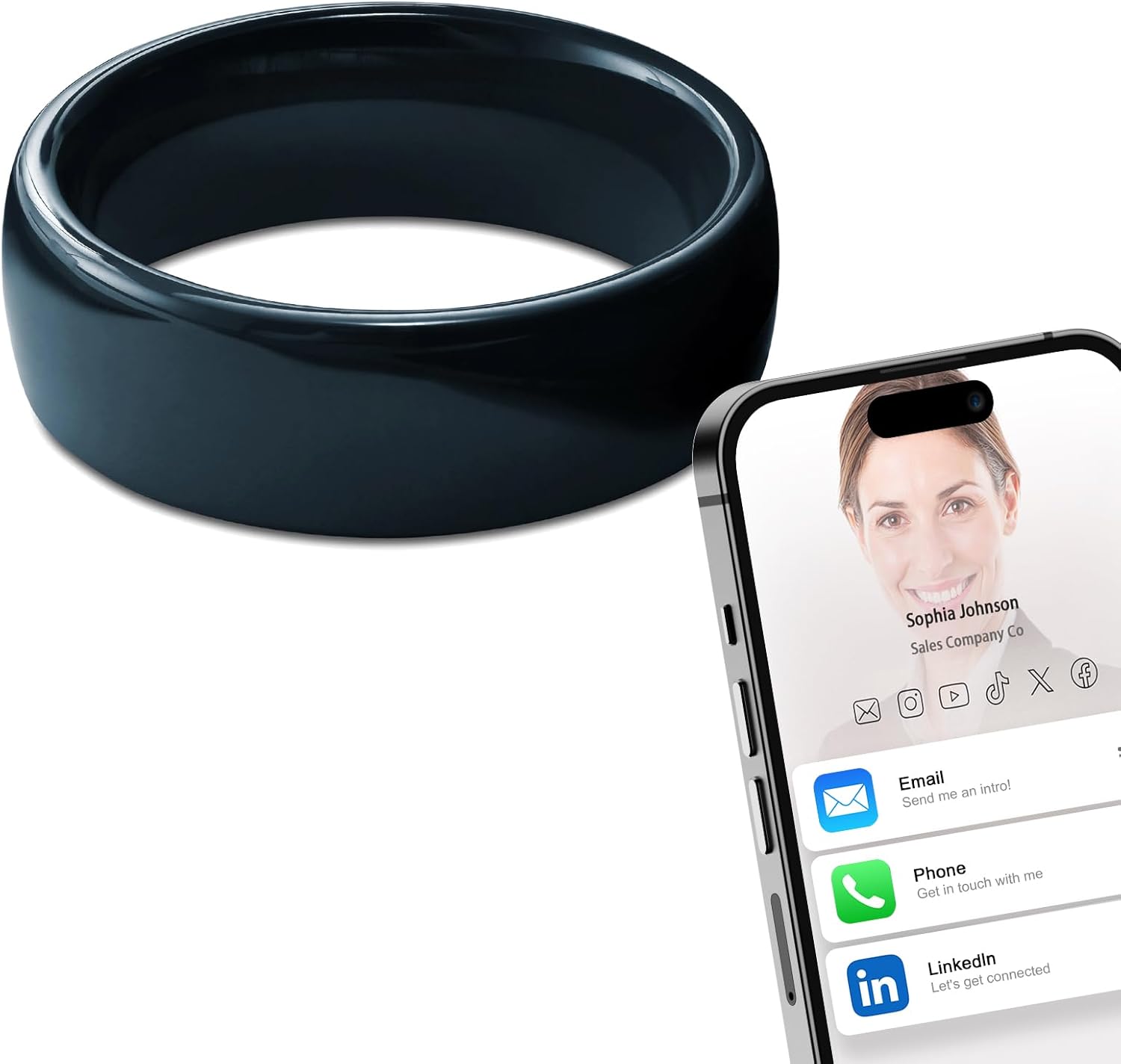 Smart Ring Nfc Pay - Anillo inteligente de cerámica completo NFC